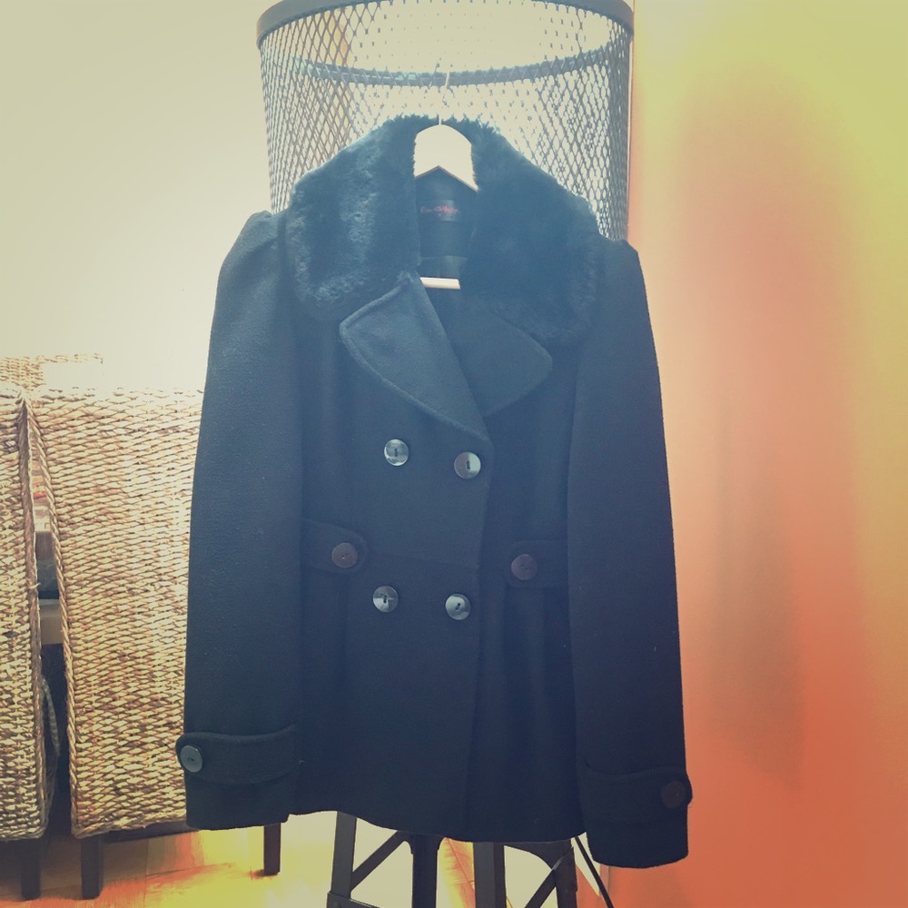 Topshop black coat